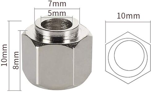 10PCS Hexagonal Eccentric Column, 20PCS Round Column, Height 8mm Inner Hole 5mm for V Wheel 3D Printer Parts (Eccentric Column 8mm Height) in Saudi Arabia