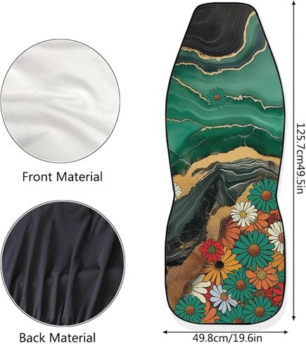 غطاء مقعد سيارة مطبوع عليه سلحفاة بحرية عتيقة للجبهة، إكسسوارات ديكور داخلية للسيارات على الموضة العالمية تحت الماء، سهلة التنظيف والغسل in Kuwait