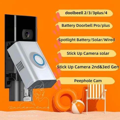 Replacement for Ring Doorbell Battery Video Doorbell Camera 2/3/4/Plus/Pro, for Spotlight Camera/Stick Up Camera/Peephole Cam, 3.65V/6040mAh/22.046wh (1 x Battery) in Saudi Arabia