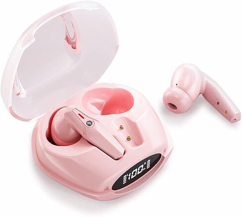Wireless Bluetooth Earbuds,TWS Bluetooth 5.1 Earphones with Microphone,Long Battery Life Wireless Ear buds, in-Ear Headsets HiFi Stereo Headphones for Sports, Home,Office, Fit for Women Girl Pink in Saudi Arabia