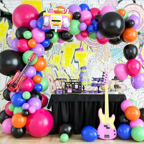 Black Gold Balloon Garland Arch Kit, Black and Gold Metallic Confetti Latex Balloons for Baby Shower Wedding Birthday Graduation Anniversary Bachelorette Party Background Decorations in Saudi Arabia