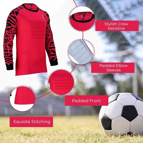 Soccer Goalie Jersey for Kids, Adults, Youth Goalkeeper Jersey Soccer Goalie Shirt, Padded Chest, Goalkeeper Goalie Jersey in Saudi Arabia