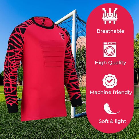 Soccer Goalie Jersey for Kids, Adults, Youth Goalkeeper Jersey Soccer Goalie Shirt, Padded Chest, Goalkeeper Goalie Jersey in Saudi Arabia