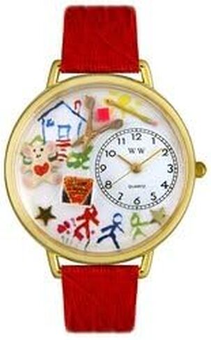 Whimsical Gifts Women's Teacher Chalkboard 3D Watch | Handmade in USA | Unique Fun Novelty in Saudi Arabia