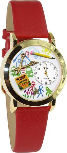Whimsical Gifts Women's Teacher Chalkboard 3D Watch | Handmade in USA | Unique Fun Novelty in Saudi Arabia