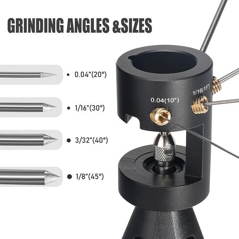 3mirrors ALUMINUM Tungsten Electrode Sharpener Grinder TIG Welding Tool Single Column Open Design w/Cut-Off Slot Multi-Angle &Offsets, Horizontal Hole, 4 Screw Holes &2X CNC Mandrel &5X 25mm Wheels in Saudi Arabia