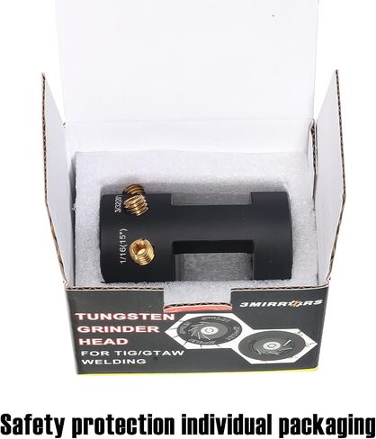 3mirrors ALUMINUM Tungsten Electrode Sharpener Grinder TIG Welding Tool Single Column Open Design w/Cut-Off Slot Multi-Angle &Offsets, Horizontal Hole, 4 Screw Holes &2X CNC Mandrel &5X 25mm Wheels in Saudi Arabia