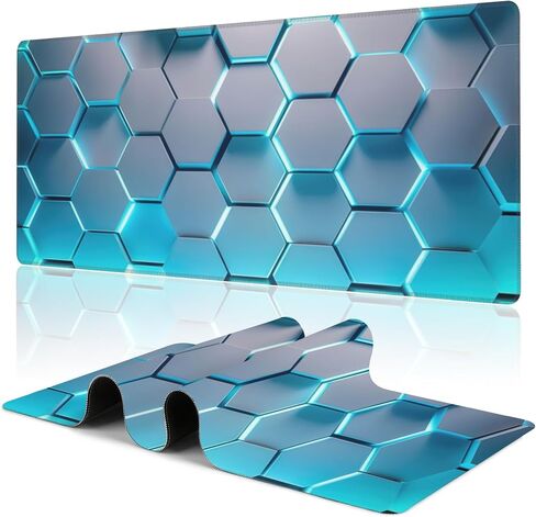 Desk Pad,Persian Style Textile Rug Texture Gaming Mouse Pad,31.5"X15.7" Extended Gaming Mouse Pad Mat with Stitched Edge Non-Slip Base Big Mouse Pad for Office Keyboard Laptop in Saudi Arabia