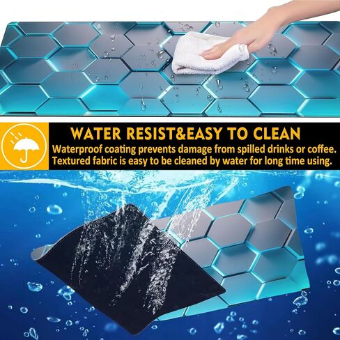 Desk Pad,Persian Style Textile Rug Texture Gaming Mouse Pad,31.5"X15.7" Extended Gaming Mouse Pad Mat with Stitched Edge Non-Slip Base Big Mouse Pad for Office Keyboard Laptop in Saudi Arabia