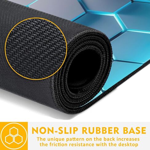 Desk Pad,Persian Style Textile Rug Texture Gaming Mouse Pad,31.5"X15.7" Extended Gaming Mouse Pad Mat with Stitched Edge Non-Slip Base Big Mouse Pad for Office Keyboard Laptop in Saudi Arabia