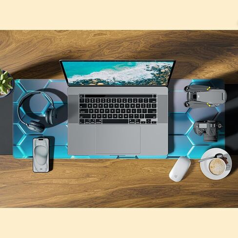 Desk Pad,Persian Style Textile Rug Texture Gaming Mouse Pad,31.5"X15.7" Extended Gaming Mouse Pad Mat with Stitched Edge Non-Slip Base Big Mouse Pad for Office Keyboard Laptop in Saudi Arabia