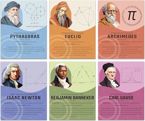 6 ملصقات رياضيات من ARPEOTCY لملصقات الفصول الدراسية الابتدائية، ملصقات رياضيات للفصول الدراسية مقاس 11 × 14 بوصة للمدرسة الابتدائية، ملصقات رياضيات للمدرسة الثانوية والفصول الدراسية in Kuwait