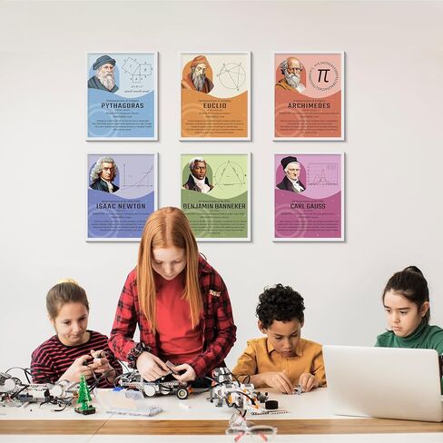 6 ملصقات رياضيات من ARPEOTCY لملصقات الفصول الدراسية الابتدائية، ملصقات رياضيات للفصول الدراسية مقاس 11 × 14 بوصة للمدرسة الابتدائية، ملصقات رياضيات للمدرسة الثانوية والفصول الدراسية in Kuwait