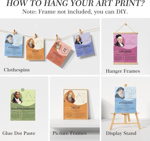 6 ملصقات رياضيات من ARPEOTCY لملصقات الفصول الدراسية الابتدائية، ملصقات رياضيات للفصول الدراسية مقاس 11 × 14 بوصة للمدرسة الابتدائية، ملصقات رياضيات للمدرسة الثانوية والفصول الدراسية in Kuwait