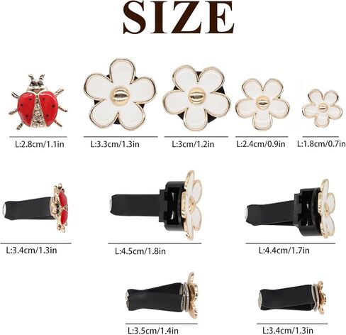 5 قطع زهور خنفساء تنفيس الهواء كليب اكسسوارات السيارات مجموعة 2 قطع زهرة الأقحوان الأبيض سيارة الهواء المعطر تنفيس كليب 3 قطع تنفيس الديكور كليب إعادة الملء سيارة الناشر سيارة الداخلية الجمالية in Kuwait