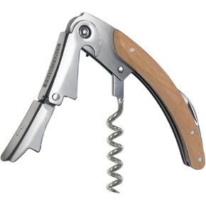 Wine Opener, Bottle Opener, Wine Key, Waiter Corkscrew, Oak Wood Handle