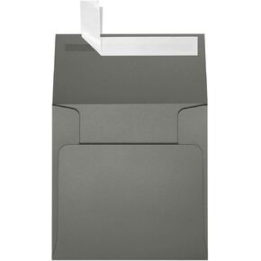 LUXPaper Square Invitation Envelopes | Peel & Press | 3 1/4" x 3 1/4" | Smoke Gray | 80lb. Text | 50 Qty