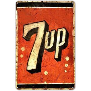 7-up Logo Pop Cola Soda Store Ad Advertising Retro Bar Wall Decor Metal Tin Sign 8 x 12 inches