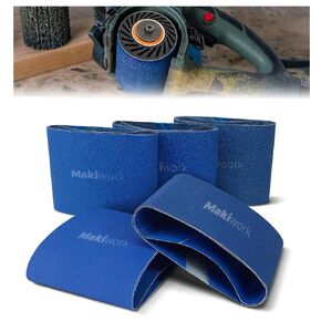 Zirconium Grinding Belt Sleeve, 3.5" Diameter x 4" Width Mix Grit Metal Grinder Tool Attachment, 10 Pcs (2 Each of 40/60/80/120/180 Grit)