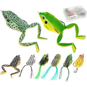 Hollow Body Frog Lures kit Swimbaits for Bass Freshwater Fishing
