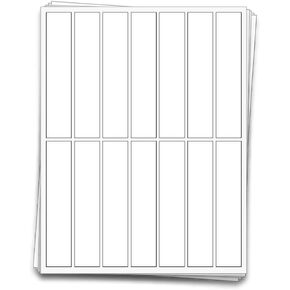 70 Professional Waterproof 1 oz Jar Labels, 1x5 inches, Full Wraparound, White Vinyl