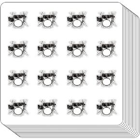 Drum Sets Planner Stickers, 0.5 inch Music Scrapbooking Arts Calendar Kids Crafting 208-Pack