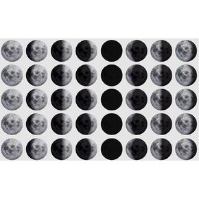 1/2 inch 200 PCS Moon Phase Planner Sticker Moon Phase Scrapbooks Sticker Decals Lunar Tracking Sticker for Laptop Scrapbook Suitcase Notebooks Album