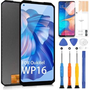 Screen Replacement for Oukitel WP16 LCD Display Touch Screen Digitizer Full Assembly with Repair Tools