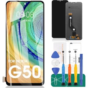 for Nokia G50 Screen Replacement for Nokia G50 LCD Screen TA-1390 Repair Kits for Nokia G50 Digitizer Touch Screen Display Assembly Replacement