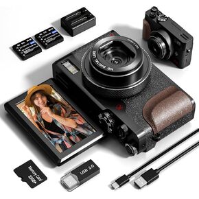 4K Digital Camera, 56MP Cameras for Photography, Video/Vlogging Camera for YouTube