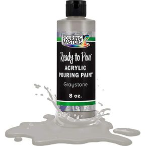 Pouring Masters Graystone Acrylic Ready to Pour Pouring Paint – Premium 8-Ounce Pre-Mixed Water-Based - for Canvas, Wood, Paper, Crafts, Tile, Rocks and More