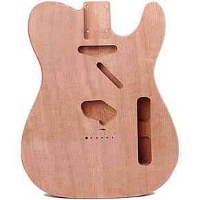 Alnicov Unfinished Electric Guitar Body for Fender Telecaster TL Guitar DIY Accessory Mahogany Wood