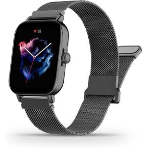 Bolesi Metal Bands Compatible with Amazfit GTS/GTS2/GTS 2e/GTS 2 Mini/GTS 3/GTS 4/GTS 4 Mini/Amazfit GTR 42 mm,20mm Watch Band Mesh Stainless Steel Wristband Replacement Quick Release Watch Straps for Amazfit Bip/Bip Lite/Bip U Pro/Bip 3/Bip 3 Pro