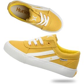 Hurley Boardy Lace-up Skateboard Shoe - Low top Lace-up Sneaker - Fashionable Skater Shoe for Boys & Girls - Lightweight Classic Casual Kids Skates