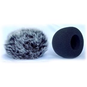 مجموعة مرشح البوب ​​والحاجب الأمامي للمسجلات الرقمية Zoom H1 وH1n وTascam DR-05 DR-05X، وأغطية ميكروفون من الفوم والفراء لتصفية المواد الانفجارية، وضوضاء الهسهسة، وضجيج الرياح والضوضاء المحيطة الأخرى