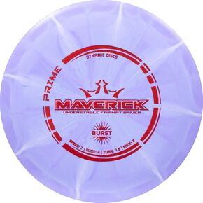 Dynamic Discs Prime Burst Maverick | Fairway Disc Golf Driver | Controllable and Versatile Frisbee Golf Disc | Beginner Friendly | 170g Plus | Stamp Color and Burst Pattern Will Vary