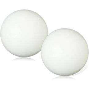 OUTOSS-Pallino for 100mm/107mm Bocce Ball Game,Size-60mm (2.36In.),Including Measuring Tape and Storage Bag,White-2 Packs