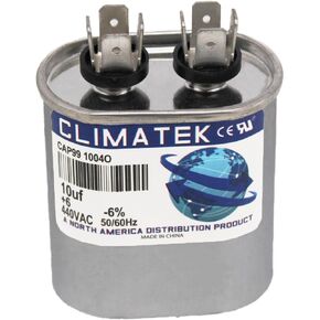 مكثف ClimaTek البيضاوي - يناسب York # 024-20046-700 S1-02420046700 | 10 فائق التوهج MFD 370/440 فولت تيار متردد in Kuwait