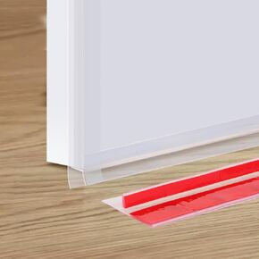T-Shaped Clear Silicone Seal Strip for Door & Windows Gaps, Weather Stripping Door Seal Strip，29.6Ft Door Seal Strip for Door Frame Adhesive Window Stripping Tape