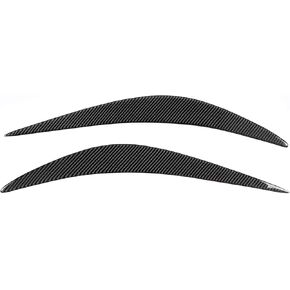 aqxreight Headlight Eyebrow Cover, 1Pair Car Headlight Eyelid Headlamp Eyebrow Strip Trim Carbon Fiber Cover Fit for Q50 2014‑2019