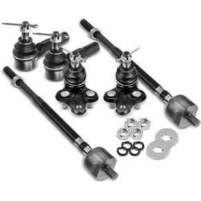 A-Premium Set of 6, Front Lower Ball Joint, Inner Outer Tie Rod End, Compatible with Toyota Paseo 1992-1999, Tercel 1991-1998