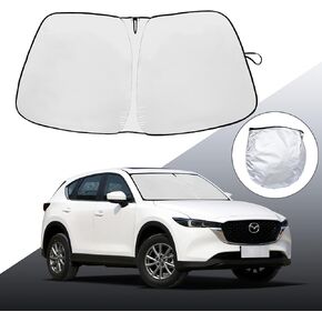 Car Windshield Sun Shade for Mazda CX5 2017 2018 2019 2020 2021 2022 2023, Front Windshield Sun Shade Foldable Sun Shade Protector Block UV Rays for Mazda CX5 Car Accessories