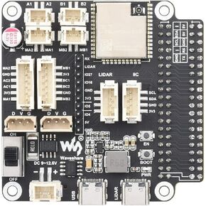 waveshare General Driver Board for Robots, Compatible with Raspberry Pi and Jetson Nano, Based On ESP32, Multi-Functional, Supports WiFi, and ESP-Now Communications