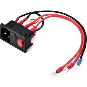 3D Printer Power Switch,Richer U-Type Plug 15A 220V/110V Power Supply Switch/Adapter Socket Module with a Fuse and U-Type Plug for Easy Installation for 3D Printer