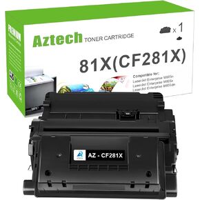 Aztech Compatible Toner Cartridge Replacement for HP 81X CF281X 81A CF281A Enterprise MFP M605 Toner M605n M605dn M605x M606 M606n M630 M630h M630dn M630z M632 Printer (Black, 1-Pack)