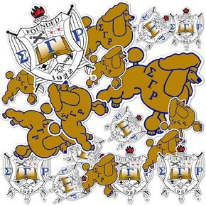 Desert Cactus Sigma Gamma Rho Stickers SGR Poodles Divine 9 D9 Multiple Size Sticker Decal Laptop Water Bottle Car (Type 1-2)