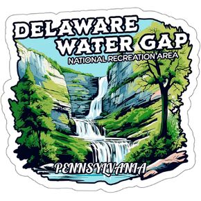 Delaware Water Gap National Recreation Pennsylvania Sticker | Vinyl Stickers & Waterproof Decals | Aesthetic Stickers for Laptops, Water Bottles, Phones & More | Cool Stickers | 1 Pack (4 x4x0.1")