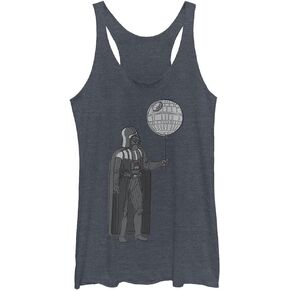 STAR WARS Women's Death Balloon Tri-Blend Racerback Layering Tank