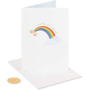 Papyrus Blank Pet Sympathy Card (Paw Prints on Our Hearts)