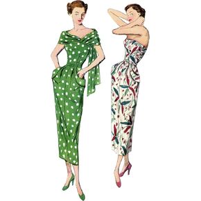 Simplicity Sewing Pattern S8876 AA Misses'/Women's 1940s Vintage Dress and Stole, Size 10-18